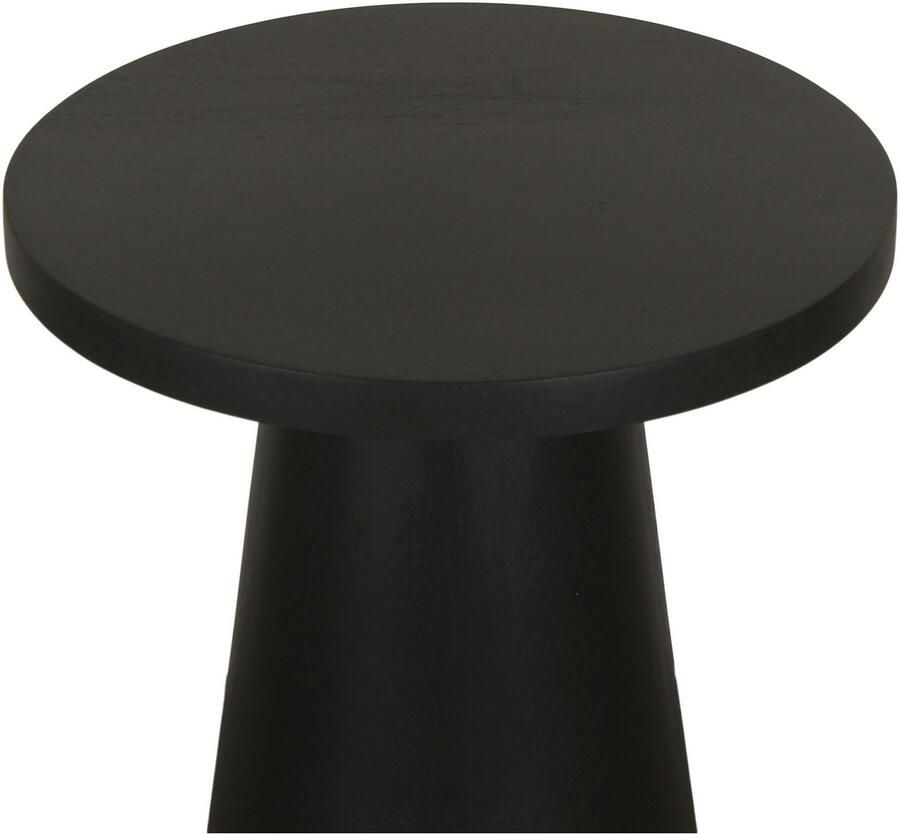 ByLIVING Bijzettafel Kegel uit massief hout in zwart of white wash verschillende maten - Foto 3