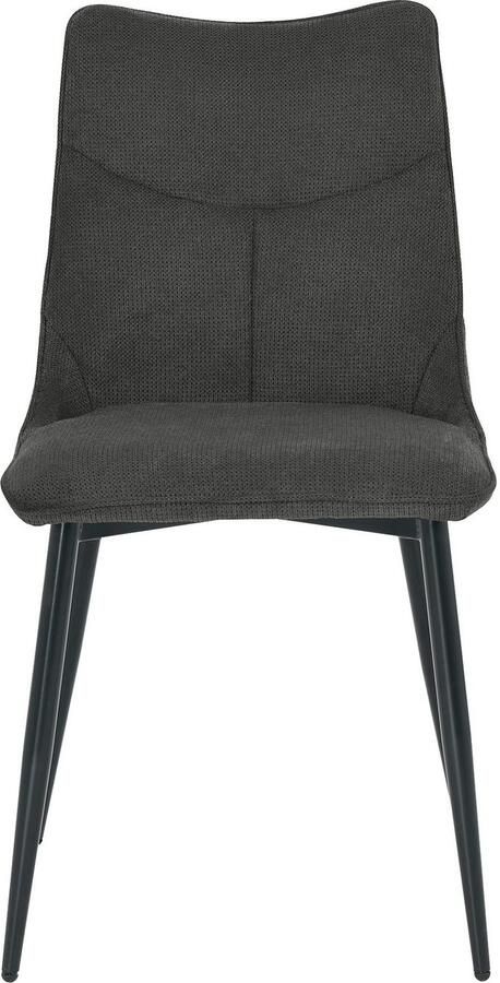 ByLIVING Eetkamerstoel Carlo Frame van metaal zwart keukenstoel geweven stofbekleding diverse kleuren (set) - Foto 10