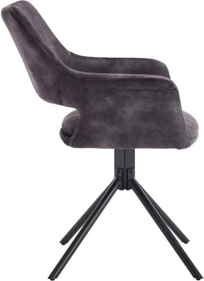 ByLIVING Eetkamerstoel Eleonore 2-delige set draaisstoel met comfortabele bekleding in verschillende stoffen (set 2 stuks) - Foto 7