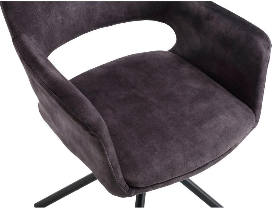 ByLIVING Eetkamerstoel Eleonore 2-delige set draaisstoel met comfortabele bekleding in verschillende stoffen (set 2 stuks) - Foto 2