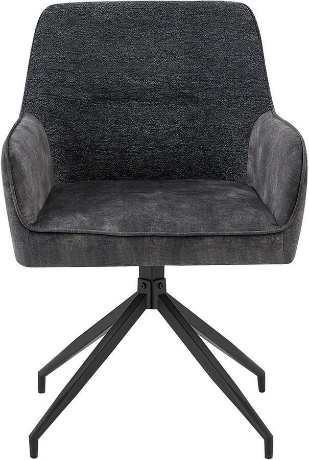 ByLIVING Eetkamerstoel Jacky set van 2 draaisstoel met pocketveren en moderne stofcombinatie (set 2 stuks) - Foto 10