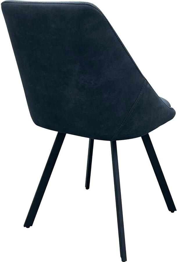 ByLIVING Eetkamerstoel Jasper (2-stuks set) Zitkuip 360° draaibaar zwart metaal keukenstoel diverse bekleding (set) - Foto 5