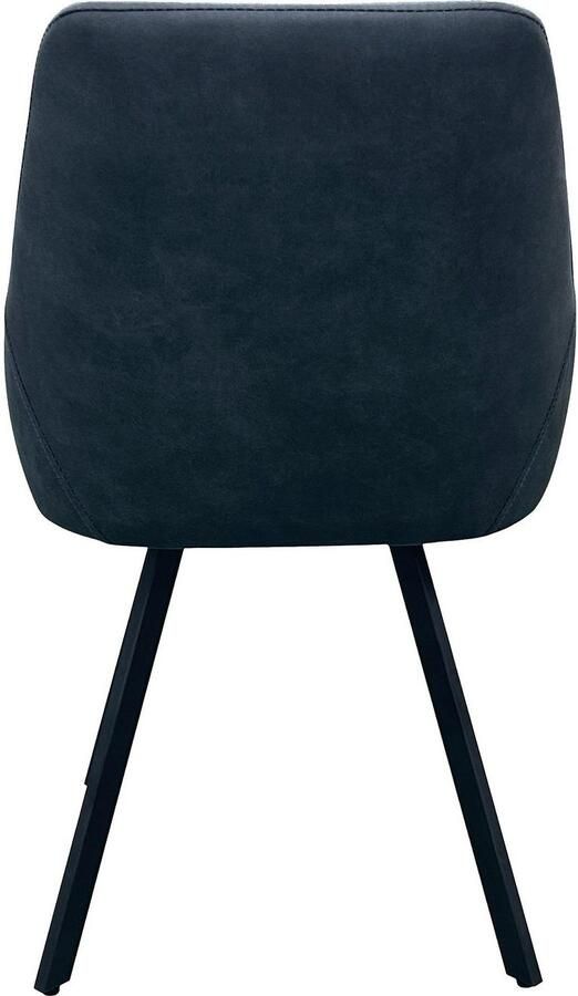 ByLIVING Eetkamerstoel Jasper (2-stuks set) Zitkuip 360° draaibaar zwart metaal keukenstoel diverse bekleding (set) - Foto 9