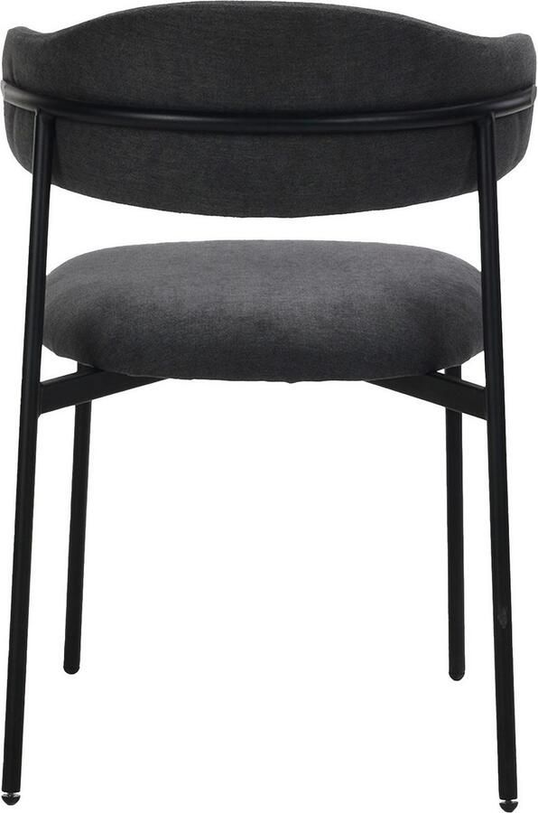 ByLIVING Eetkamerstoel Jersey (2-stuks set) Frame van metaal zwart keukenstoel geweven stofbekleding diverse kleuren (set) - Foto 10