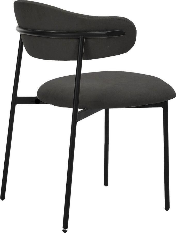 ByLIVING Eetkamerstoel Jersey (2-stuks set) Frame van metaal zwart keukenstoel geweven stofbekleding diverse kleuren (set) - Foto 4