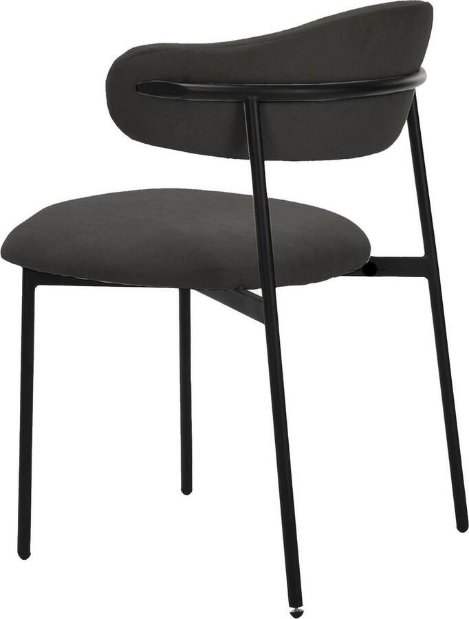 ByLIVING Eetkamerstoel Jersey (2-stuks set) Frame van metaal zwart keukenstoel geweven stofbekleding diverse kleuren (set) - Foto 5