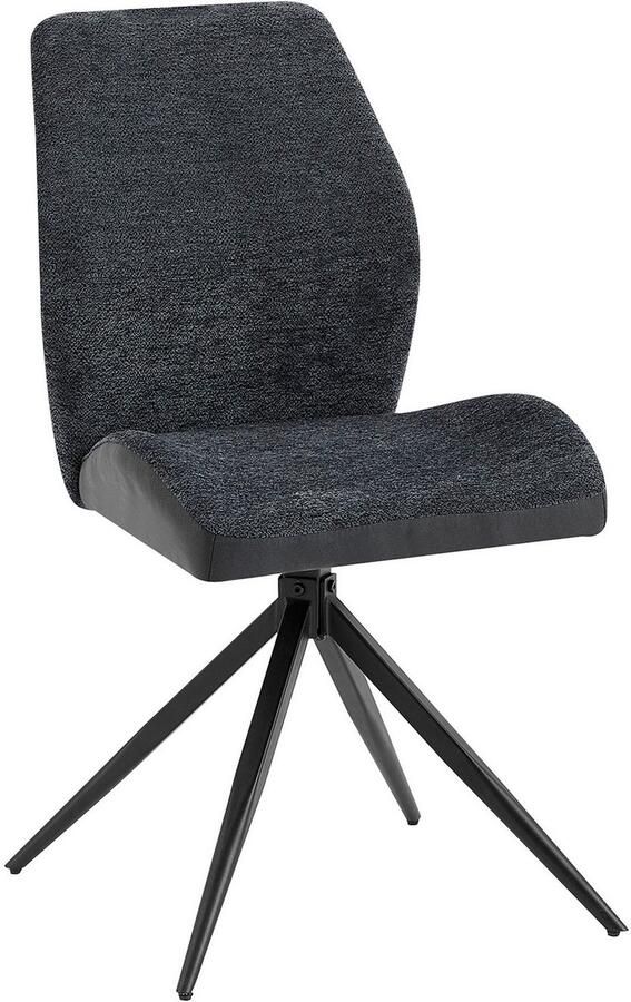 ByLIVING Eetkamerstoel Snap 2-delige set met 360 graden draaifunctie vintage microvezel en boucle stof (set 2 stuks) - Foto 8