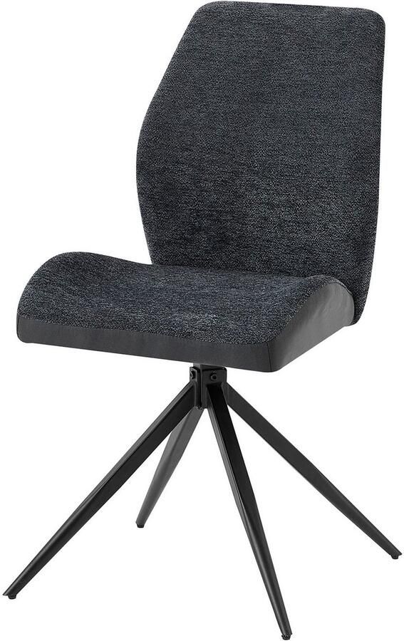ByLIVING Eetkamerstoel Snap 2-delige set met 360 graden draaifunctie vintage microvezel en boucle stof (set 2 stuks) - Foto 9
