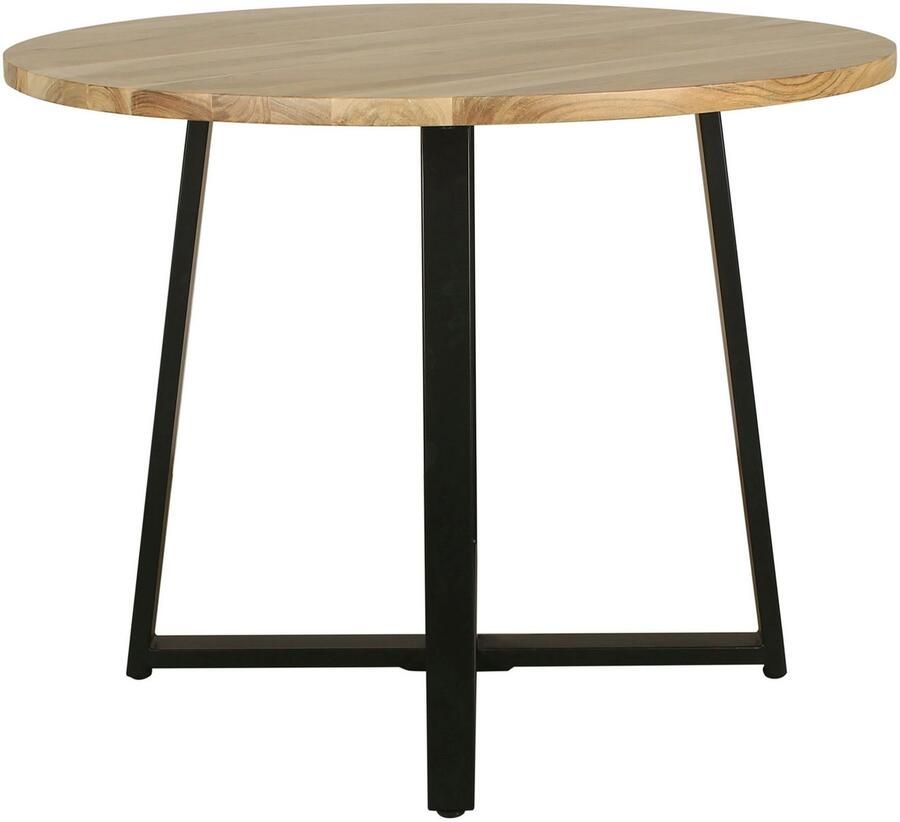 ByLIVING Eettafel Arrow met 2 5 cm dikke ronde massief houten tafelblad d 100 h 77 cm (1 stuk) - Foto 2