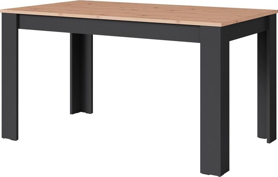 ByLIVING Eettafel Nori Keukentafel in eikenlook frame in antraciet of wit - Foto 5