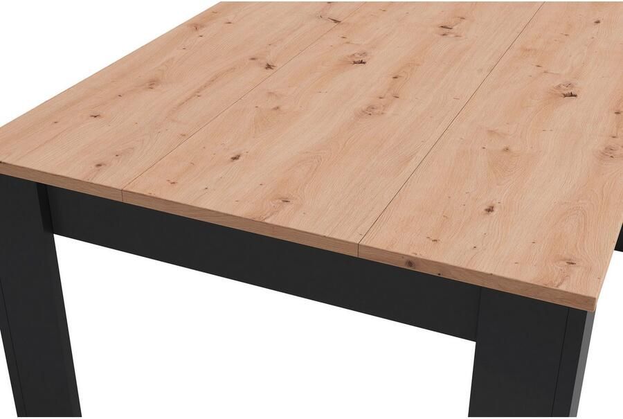 ByLIVING Eettafel Nori Keukentafel in eikenlook frame in antraciet of wit - Foto 3