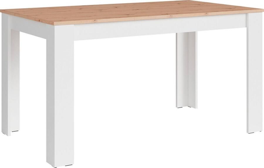 ByLIVING Eettafel Nori Keukentafel in eikenlook frame in antraciet of wit - Foto 4