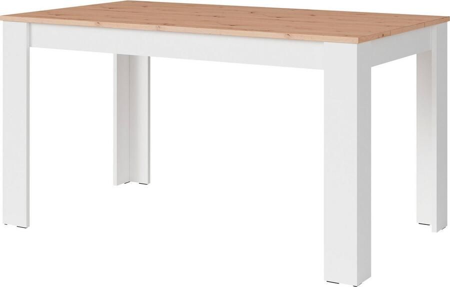 ByLIVING Eettafel Nori Keukentafel in eikenlook frame in antraciet of wit - Foto 5