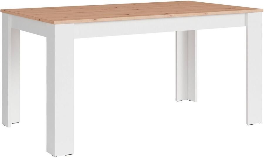 ByLIVING Eettafel Nori Keukentafel in eikenlook frame in antraciet of wit - Foto 5