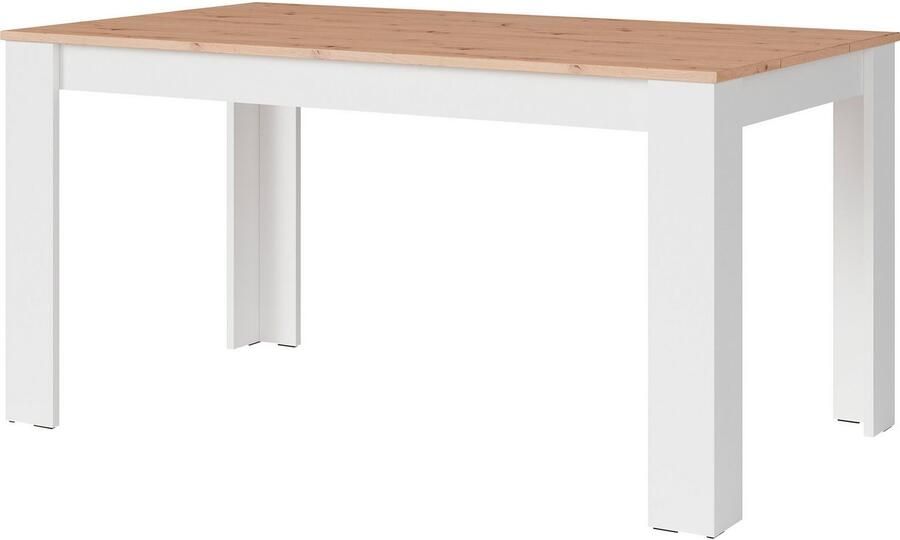 ByLIVING Eettafel Nori Keukentafel in eikenlook frame in antraciet of wit - Foto 4