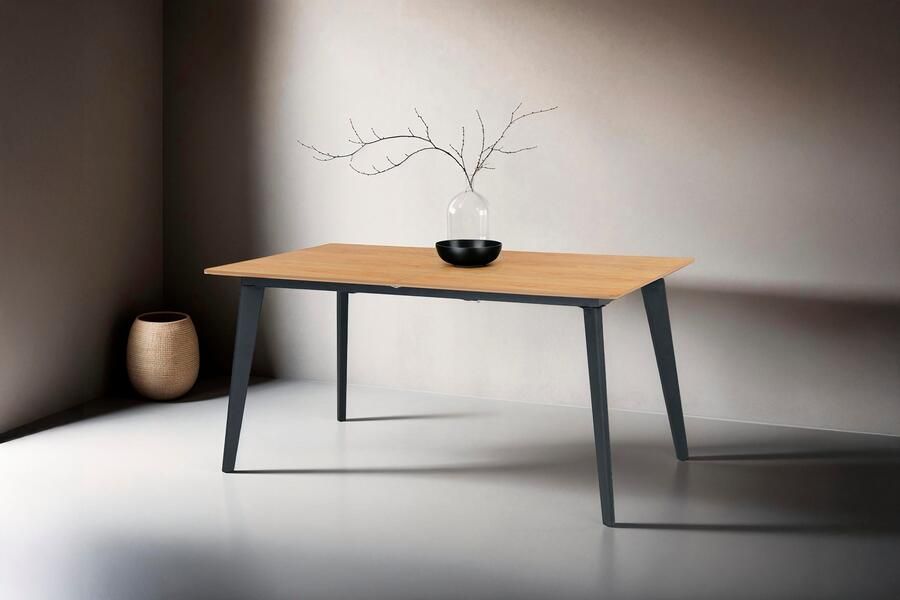 ByLIVING Eettafel Oklahoma met uitschuifbaar 160-200 cm met zwitserse rand hpl-coating