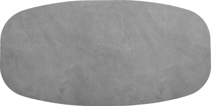 ByLIVING Eettafel Ovaal in bootvorm tafelblad in natuursteen-look grijs breedte 200 cm - Foto 5
