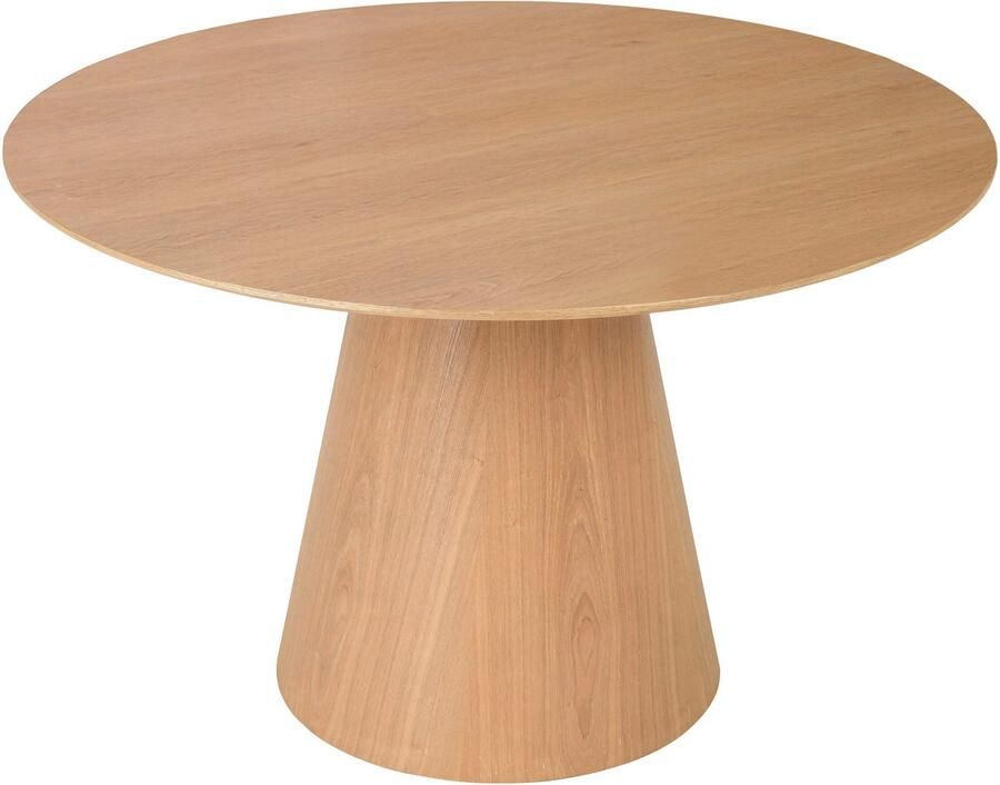ByLIVING Eettafel Rond met echt houtfineer eiken natuur rond diameter 120 cm
