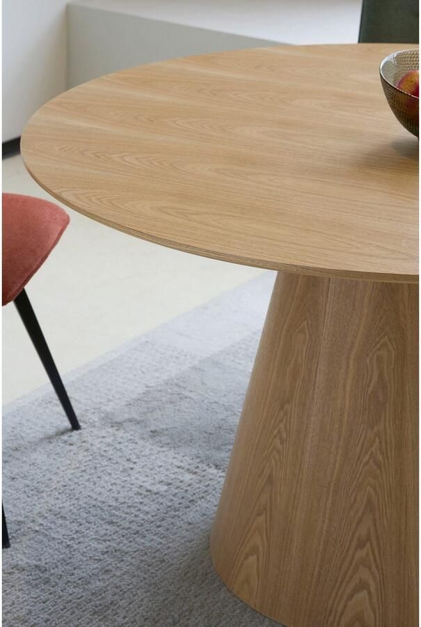 ByLIVING Eettafel Rond met echt houtfineer eiken natuur rond diameter 120 cm - Foto 5