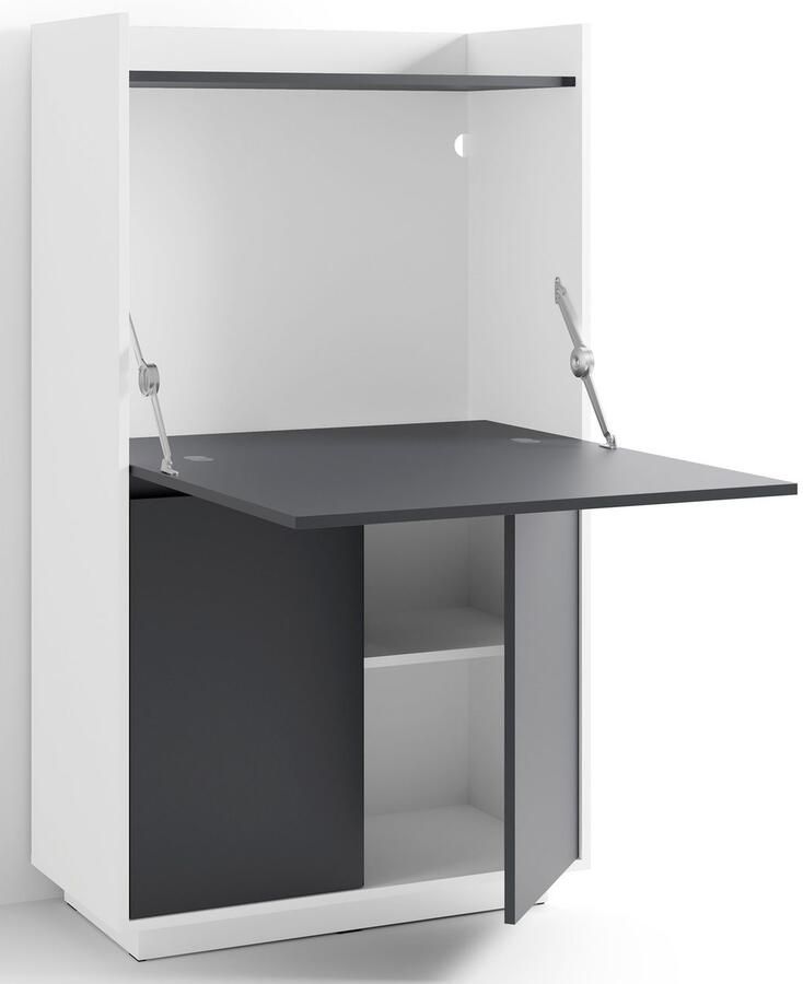 ByLIVING Secretaire Hannes ruimtebesparende werkoplossing met veel opbergruimte breedte 80 cm - Foto 2