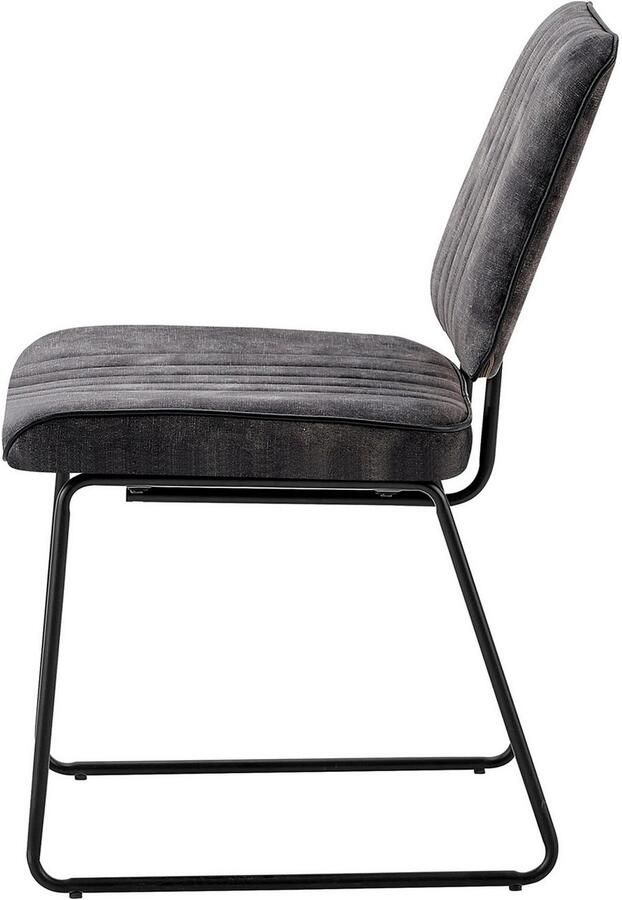 ByLIVING Stoel met beugelpoten Liam 4-delige set moderne stoel in praktische 4-set met metalen frame (set 4 stuks) - Foto 4