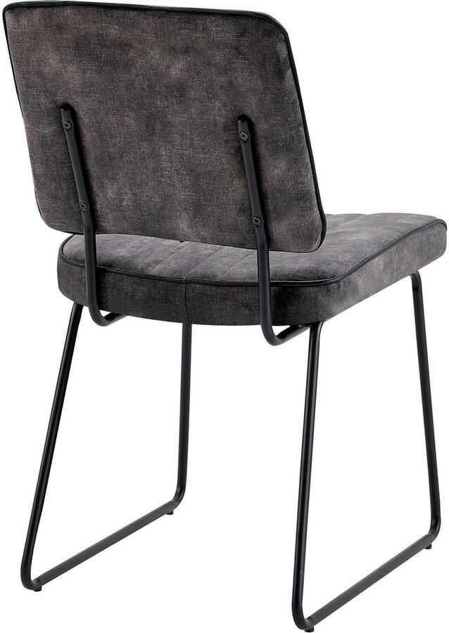 ByLIVING Stoel met beugelpoten Liam 4-delige set moderne stoel in praktische 4-set met metalen frame (set 4 stuks) - Foto 2