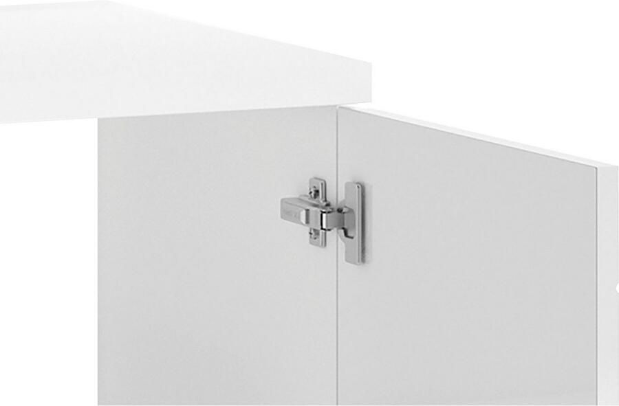 ByLIVING Wastafelonderkast Nebraska Breedte 60 cm met hoogglanslak en verchroomde metalen handgrepen - Foto 8