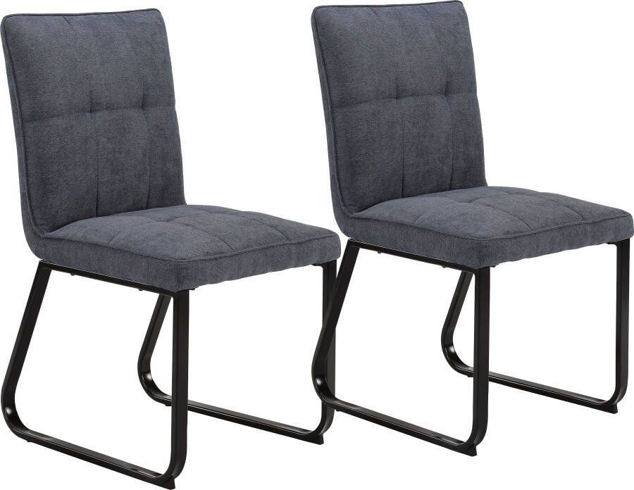 ByLIVING Eetkamerstoel Talea Nosag-vering in de zitting cord stof (set 2 stuks)