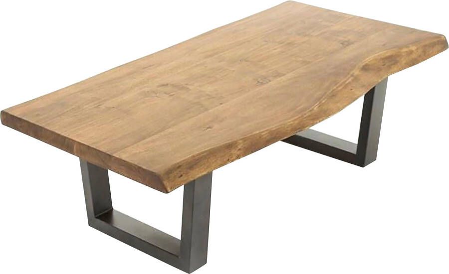 ByLIVING Salontafel Judy van massief hout met natuurlijk schaaldeel breedte 120 cm - Foto 4