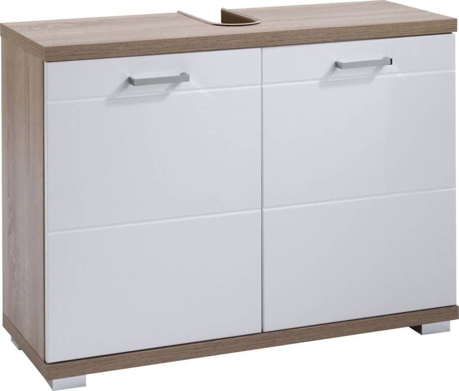 ByLIVING Wastafelonderkast Nebraska Breedte 80 cm badkamerkast mdf-fronten in hoogglans-look - Foto 6