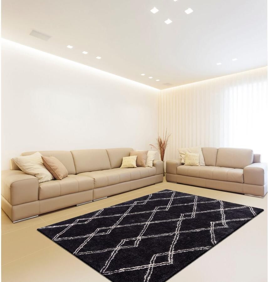 Calo-deluxe Hoogpolig vloerkleed Elvar-1000 bijzonder zacht door microvezel woonkamer