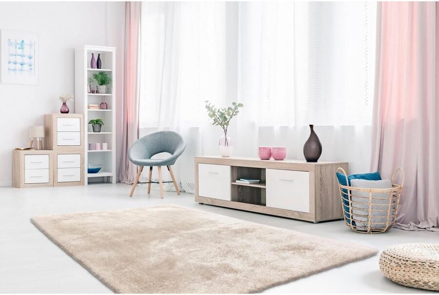 Calo-deluxe Hoogpolig vloerkleed Giora 200 getuft bijzonder zacht door microvezel woonkamer slaapkamer - Foto 4