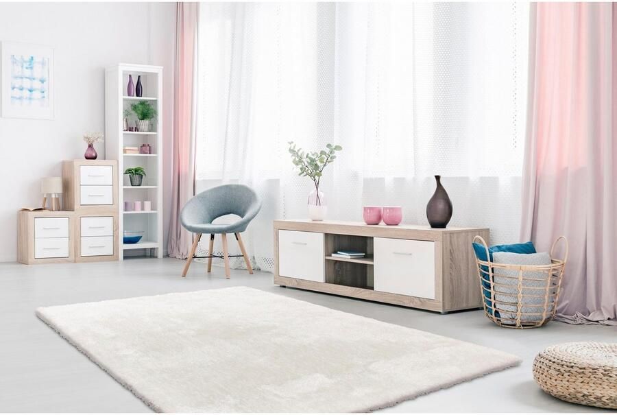 Calo-deluxe Hoogpolig vloerkleed Giora 200 getuft bijzonder zacht door microvezel woonkamer slaapkamer - Foto 5