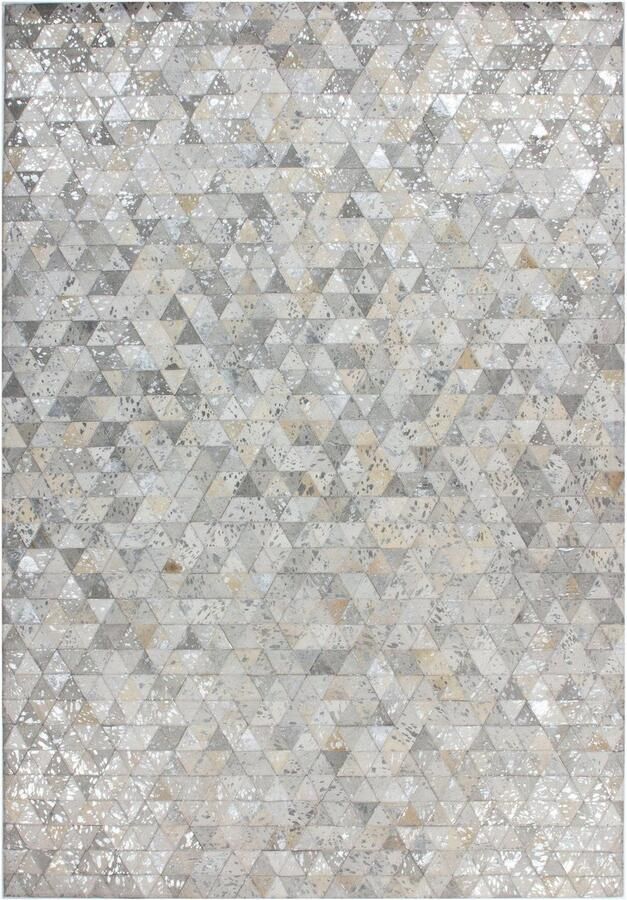 My home Leren vloerkleed Amir Vloerkleed van dierenhuid 100% rundleer patchwork dessin woonkamer