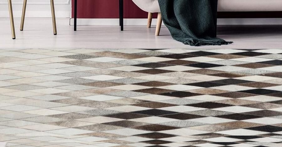 Kayoom Vachtvloerkleed Lavish 510 Patchwork echt leer bont woonkamer - Foto 5