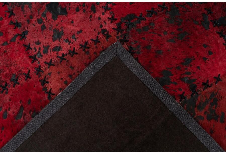 Calo-deluxe Vachtvloerkleed Rankel 205 leren tapijt kleurige patchwork unieke stukken echt rundsleder woonkamer - Foto 2