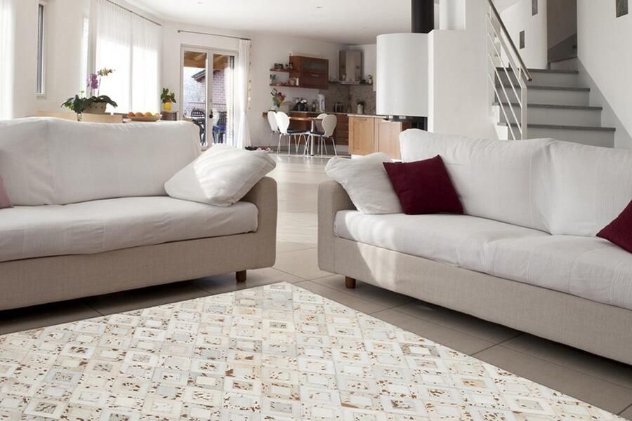 Kayoom Creme Grijs vloerkleed 160x230 cm A-symmetrisch patroon Geruit Modern - Foto 5