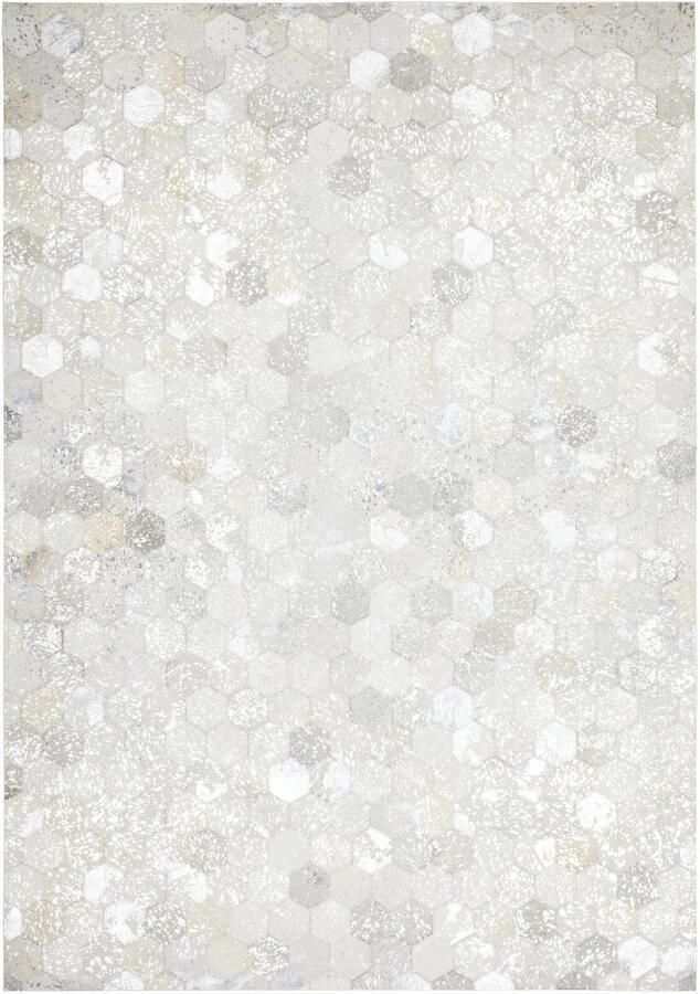 Kayoom Vloerkleed Spark 210 100% leer uniek pluisvrij geschikt voor allergieën & vloerverwarming