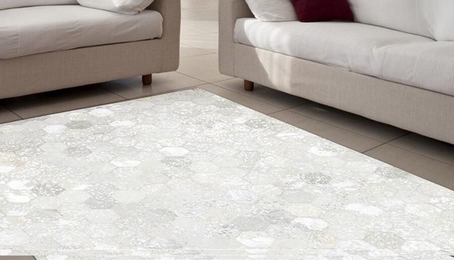 Kayoom Vloerkleed Spark 210 100% leer uniek pluisvrij geschikt voor allergieën & vloerverwarming - Foto 8