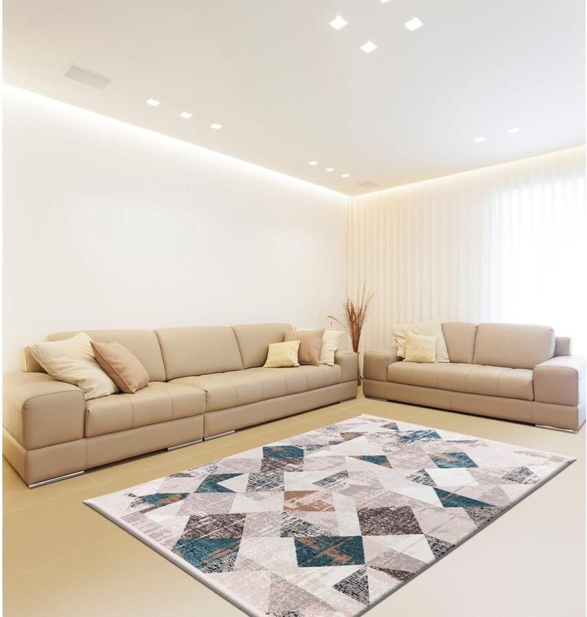 Me gusta Vloerkleed Akropolis 225 vlakke tapijt met katoen achterkant aantrekkelijke vintage-look