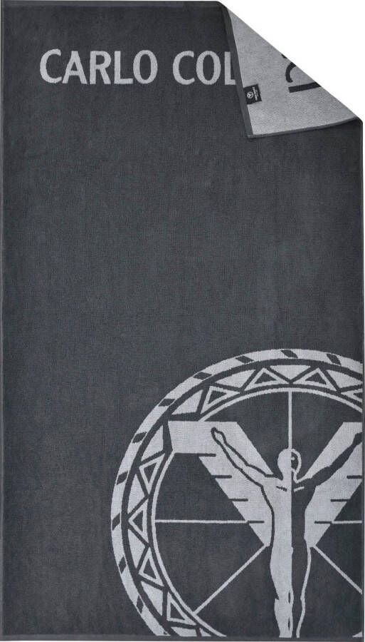 CARLO COLUCCI Strandlaken Stefano met opvallend logo en opschrift (1 stuk)