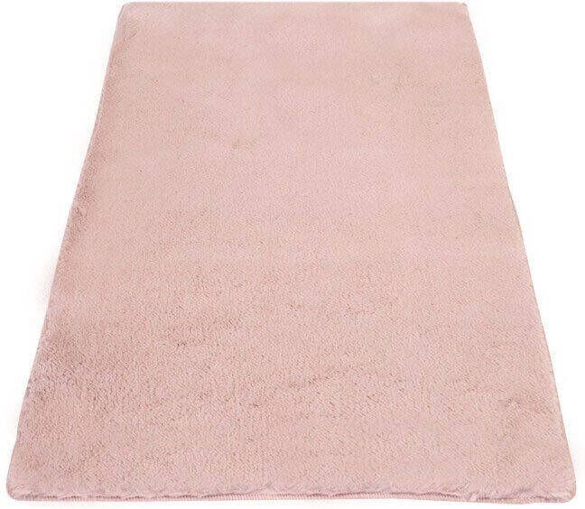 Carpet City Badmat Topia Mats badmat uni Hoge pool konijnenvacht-touch polyester badmat wasbaar (1 stuk)