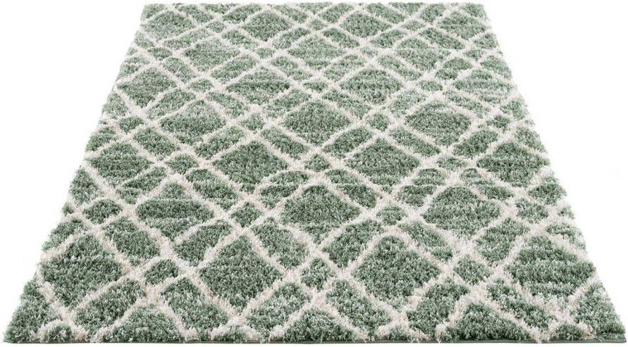 Carpet City Hoogpolig vloerkleed Pulpy 540 bijzonder zacht ruiten-look ideaal voor woonkamer & slaapkamer - Foto 1