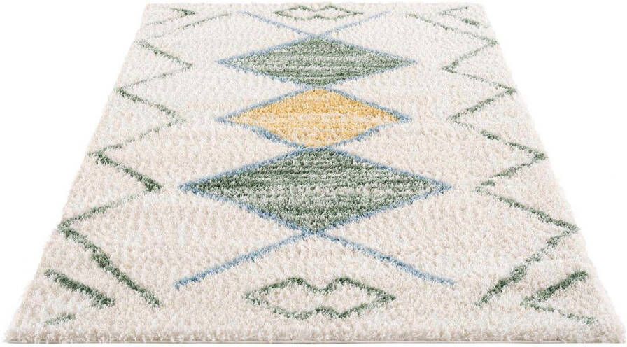 Carpet City Hoogpolig vloerkleed Pulpy 557 bijzonder zacht etno-look ideaal voor woonkamer & slaapkamer