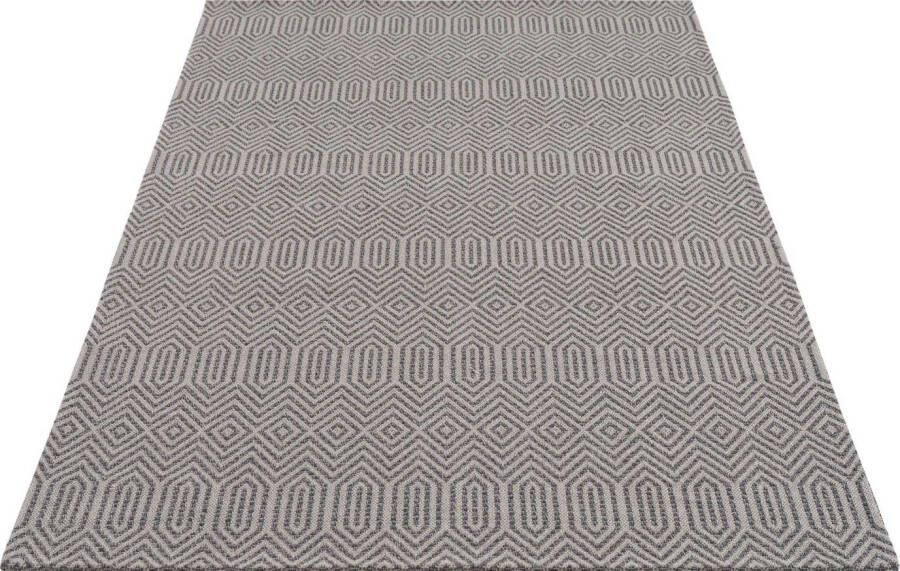 Carpet City Vloerkleed Cotton Platweefsel 100% katoen ruit-look gemakkelijk in onderhoud