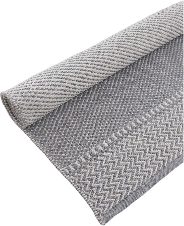 Carpetfine Vloerkleed Frida 205 Omkeerbaar tapijt 100% gerecycled materiaal (PET) vlakweefsel sisal uitstraling