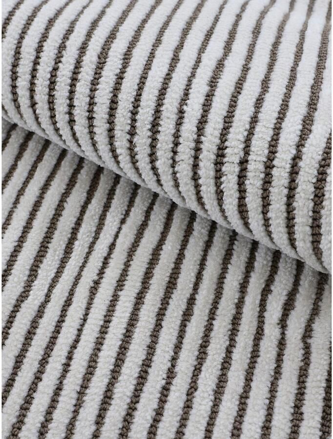 Carpetfine Vloerkleed Holly 5 gestreept hoog-laag structuur woonkamer - Foto 4