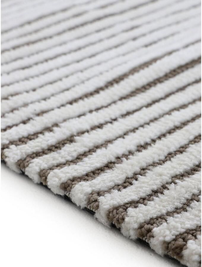 Carpetfine Vloerkleed Holly 5 gestreept hoog-laag structuur woonkamer - Foto 6