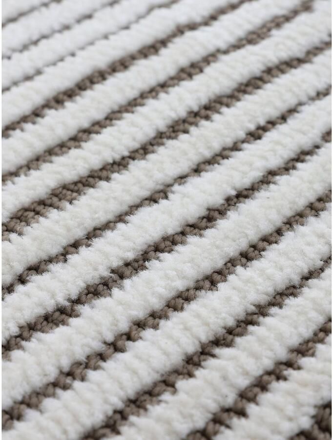 Carpetfine Vloerkleed Holly 5 gestreept hoog-laag structuur woonkamer - Foto 5