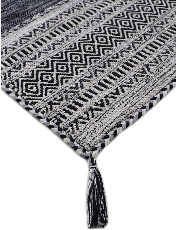 Carpetfine Vloerkleed Kelim Azizi ook als loper verkrijgbaar Katoenen tweezijdig te gebruiken kleed met franje woonkamer - Foto 2